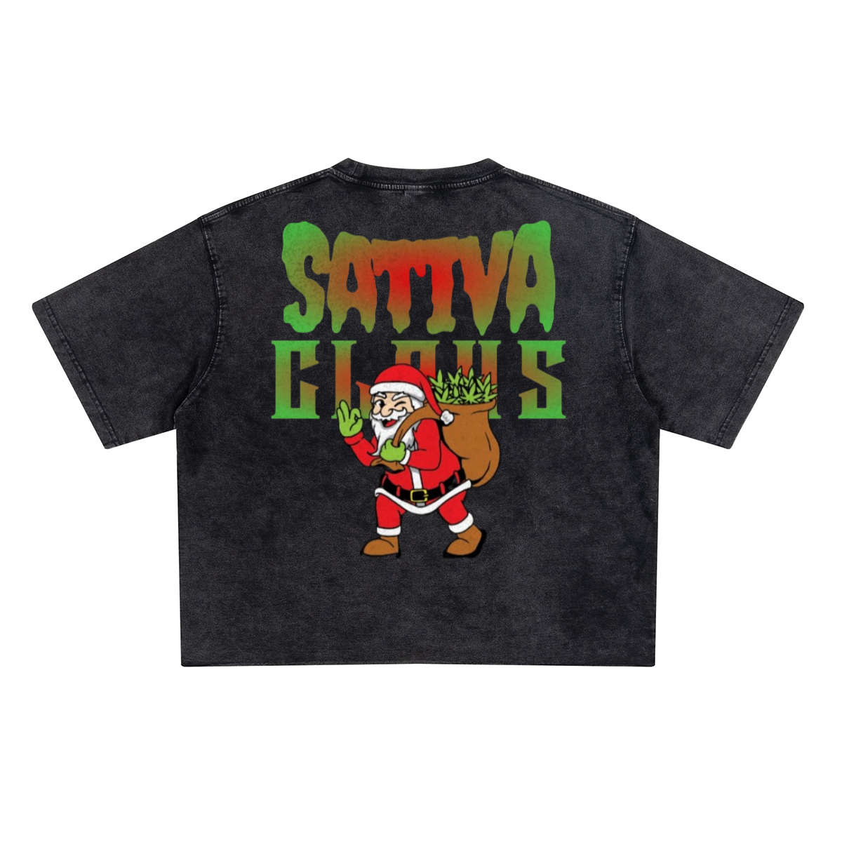 Unisex Cropped Snow Washed T-shirt