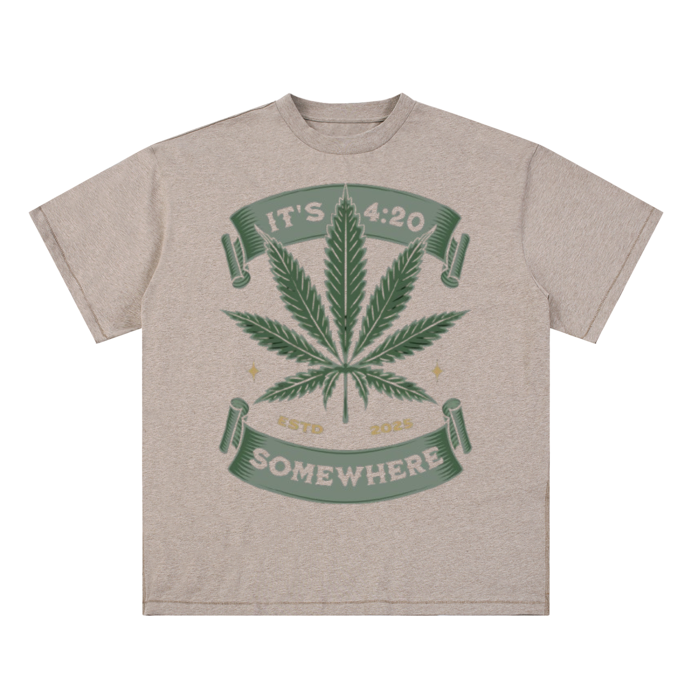 Essential Cotton T-Shirt "Its 420 Somewhere"