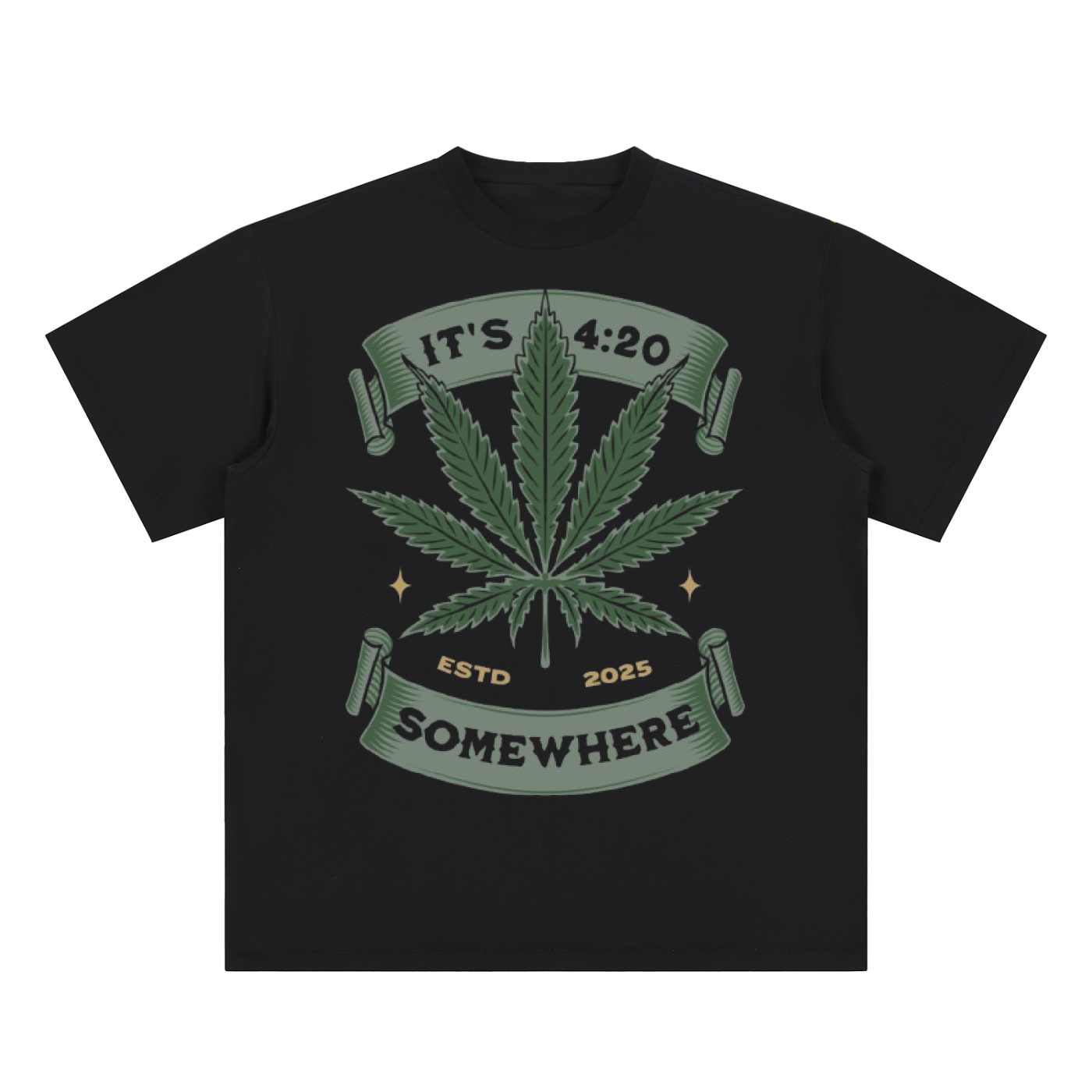 Essential Cotton T-Shirt "Its 420 Somewhere"