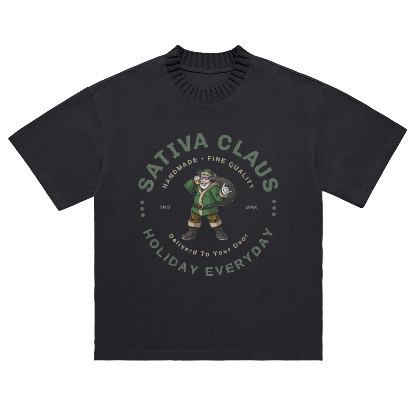 Heavyweight Knitted Round Neck T-Shirt "Holiday Everyday"