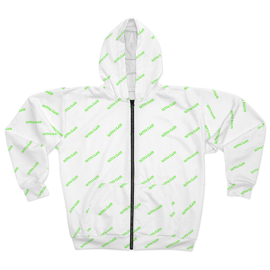 Stylish Unisex Zip Sativa Claus Hoodie