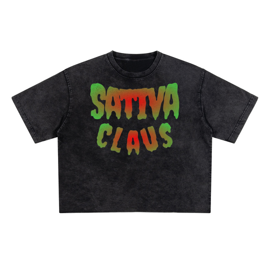 Unisex Cropped Snow Washed T-shirt