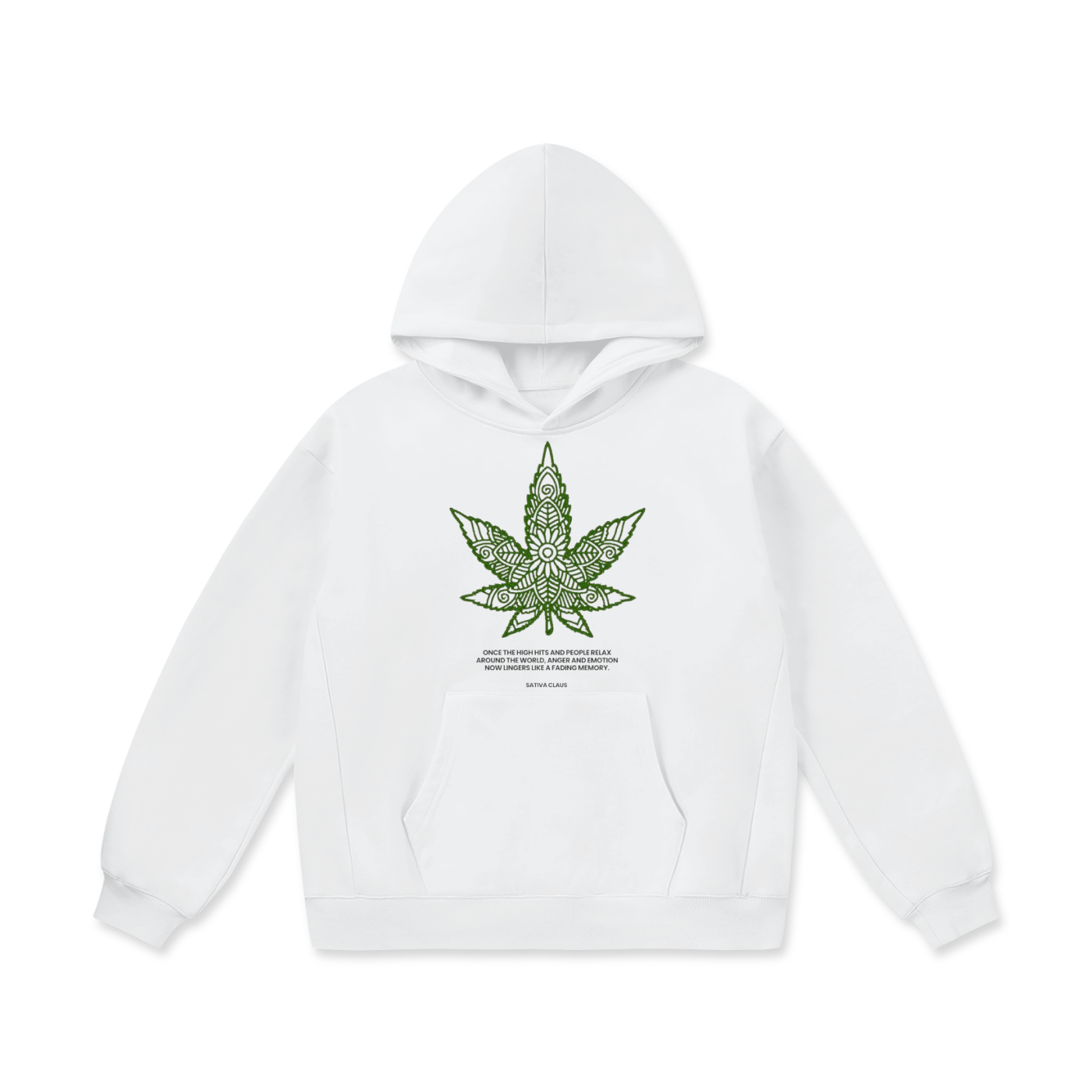 Oversize Heavyweight Fleece Hoodie "Purpose Of Sativa Claus"
