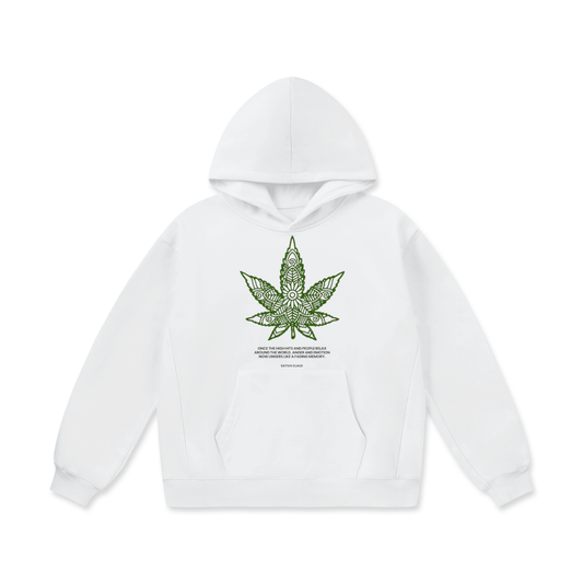 Oversize Heavyweight Fleece Hoodie "Purpose Of Sativa Claus"
