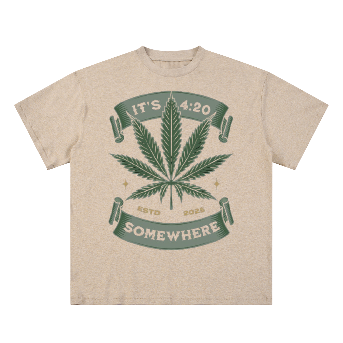 Essential Cotton T-Shirt "Its 420 Somewhere"