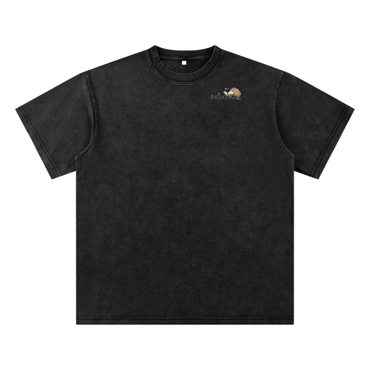 Bamboo Slub Snow Washed T-Shirt "Smoking With Santa"