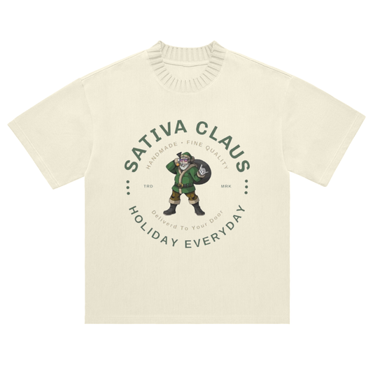 Heavyweight Knitted Round Neck T-Shirt "Holiday Everyday"