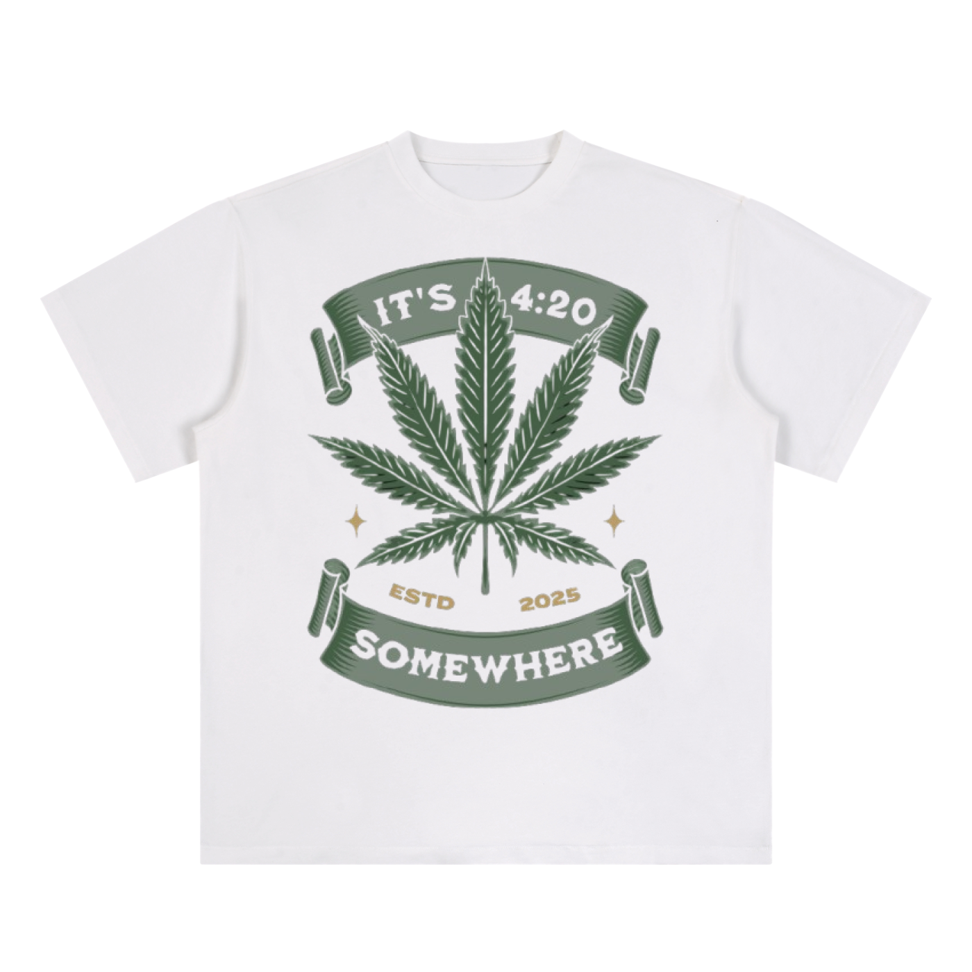 Essential Cotton T-Shirt "Its 420 Somewhere"