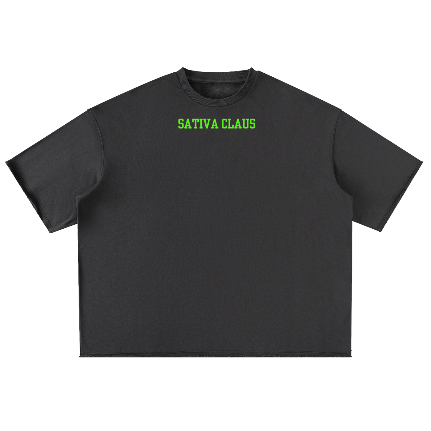 Oversized Washed Half Sleeve T-Shirt "Sativa Claus Experience"